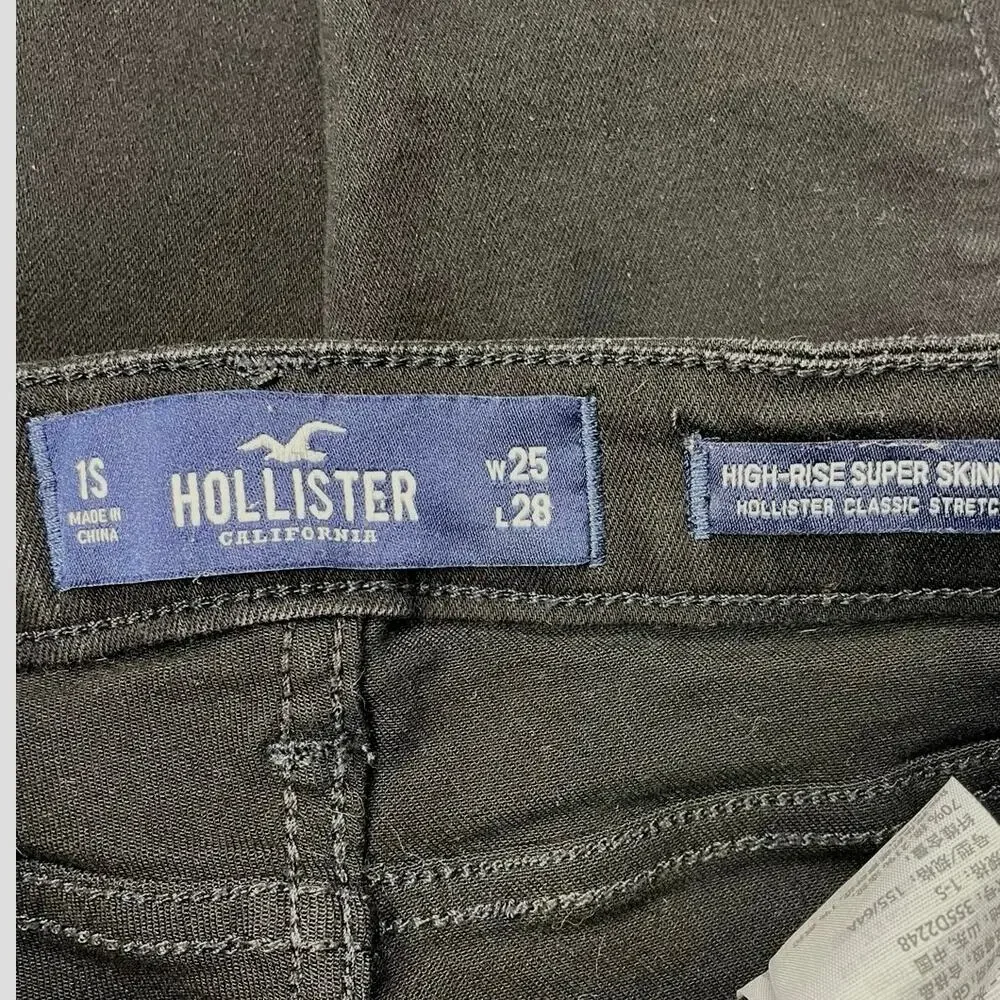 EUC - Hollister Black Super Skinny High-Rise Denim Jeans
